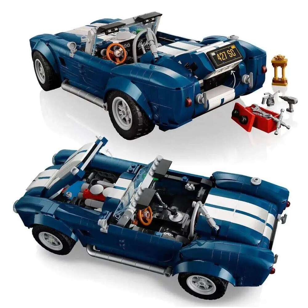 1241PCS Creative Shelby Cobra 427 S/C Sport Racing Car Building Blocks Assemble Bricks Vehicle Toy Gift For Children Kids Z260305