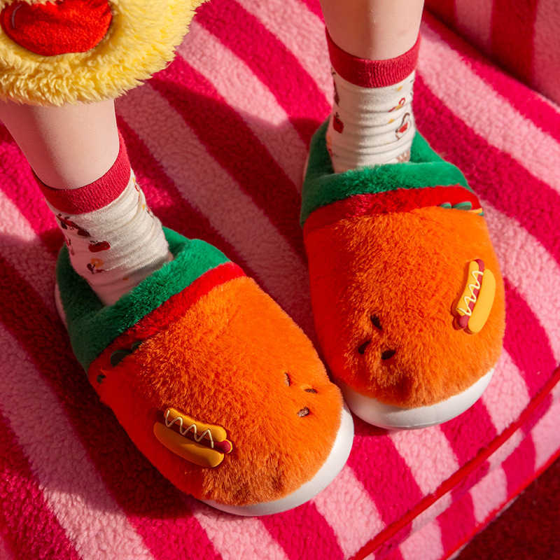 Funny Cartoon Cotton Slippers 2025 New Cute Home Autumn Winter Thick-Soled Non-Slip Plush Household Cotton Shoes for Women S260305
