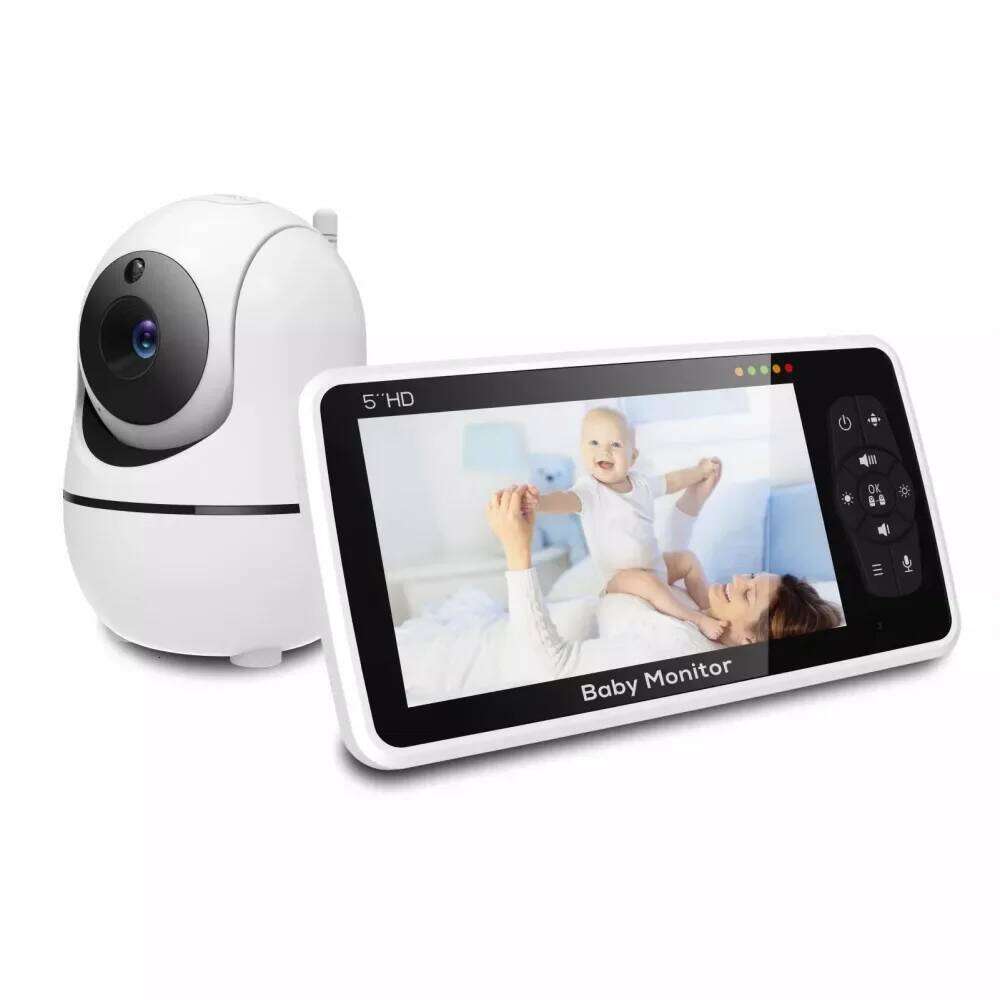 New 5 inch Video Baby Monitor with Camera and Audio, 4X Zoom, 22Hrs Battery, 1000ft Range 2-Way Audio Temperature Sensor Lullaby 26W0306