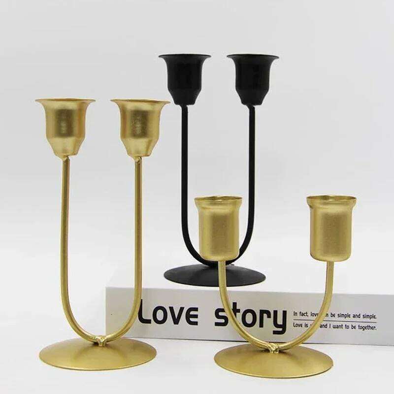 Nordic Simple Holder U-shaped Candlestick Bars Accessories Room Decor Decorative Table Candle Base Candlelight Dinner XJ260305