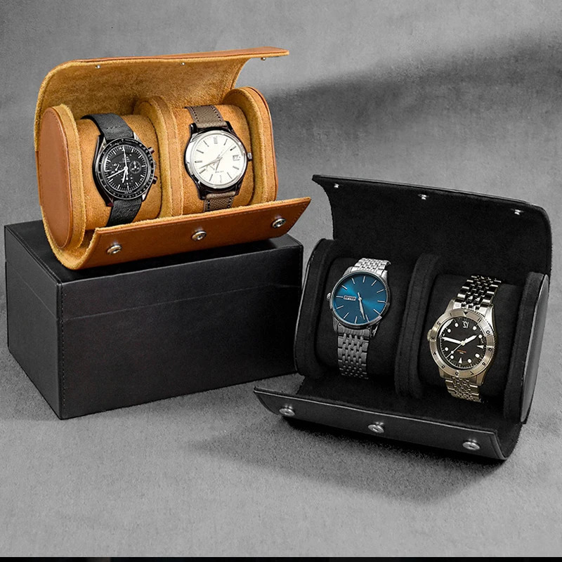 Watch Roll Travel Case - 3 Watch Storage and Organizer-Secure Storage with Innovative Removable Pillows Solid Watch Organizer 260304