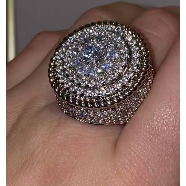 Hip Hop Style Moissanite Diamond Rings With Elegant Design For Every Party Function Gift
