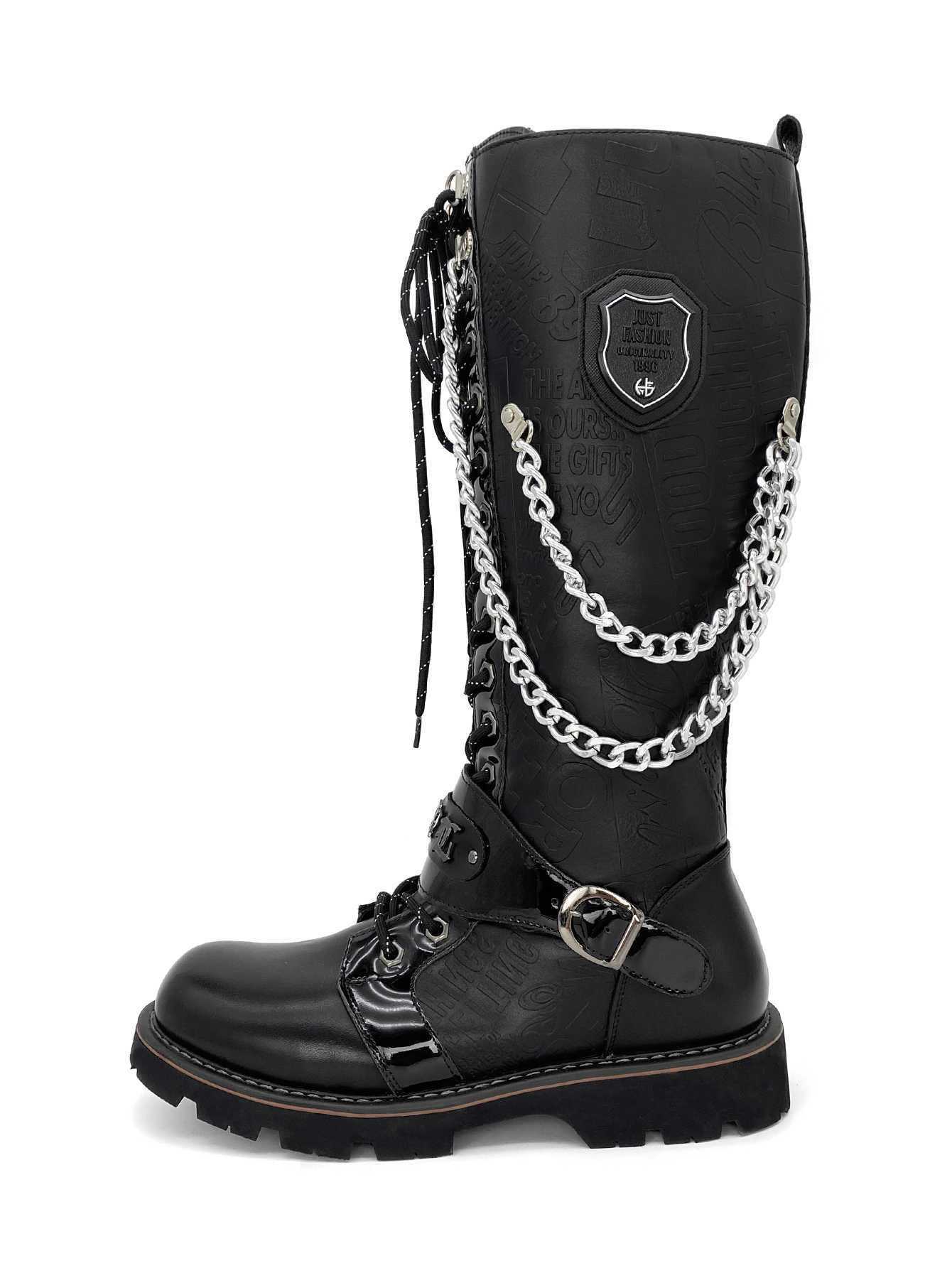 NXY Brand New Design Thick Bottom Large Fashion Print Women's Boots Light Luxury Versatile Thick High Heels high Boots Bestselling
