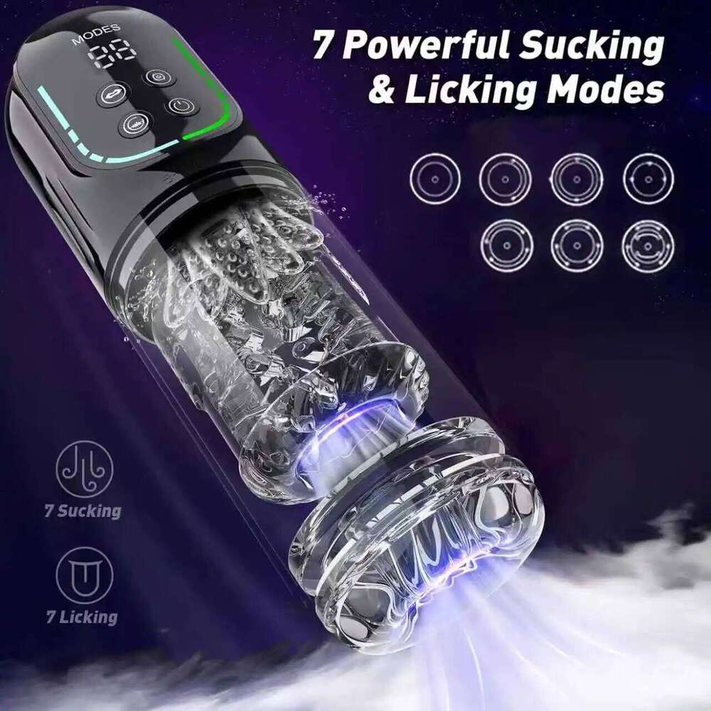 7 Rotating Sucking Water SPA Automatic Masturbator Cup Real Pussy Blowjob Machine Adult Masturbation Sex Toys For Men Male W260305