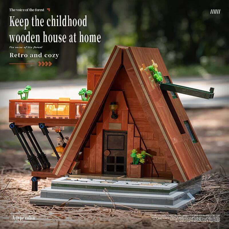 A-Frame Cabin Building Blocks Set MOC Creative Technical Assembly Bricks STEM Educational Desktop Model Holiday Gift for Adults Z260305