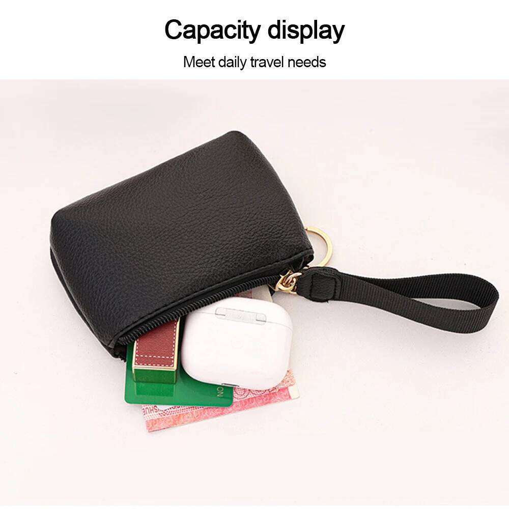 Durable Multifunctional Wallet Zipper Solid Color Purse PU Leather Clutch Bags C260304