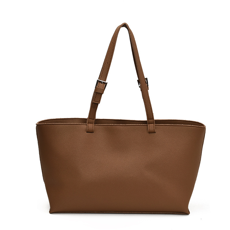 Korean style large capacity handbag, simple commuting shoulder bag, lazy style soft PU leather handbag, fashionable women's bag, designer bag