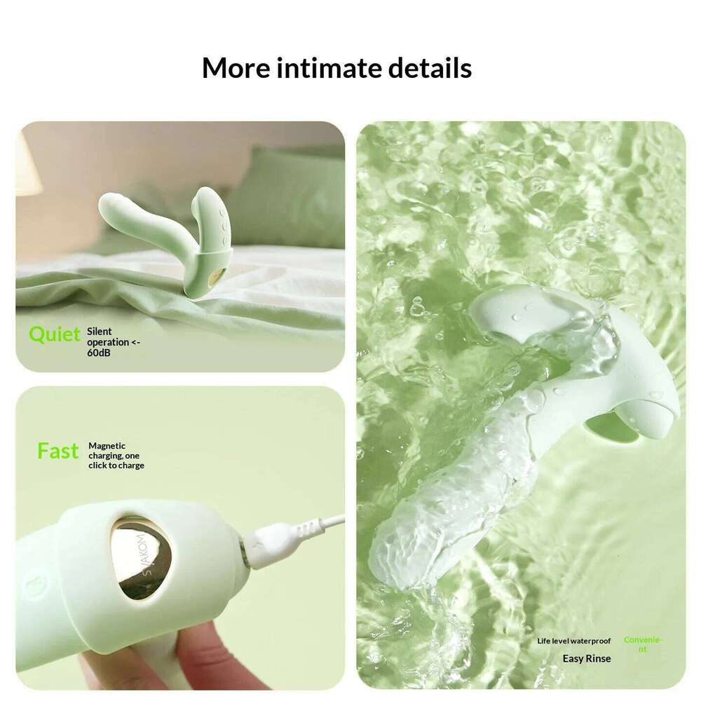 2-in-1 Telescopic Thrusting Silicone Dildo with Clitoral Suction Vibrator and Heating Function Detachable Wearable Toy for Women W260305