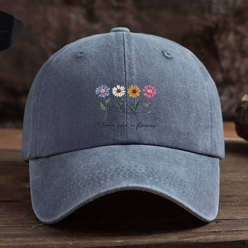 Men's outdoor baseball cap, stylish and versatile women's duckbill cap with four-color floral print Y260304