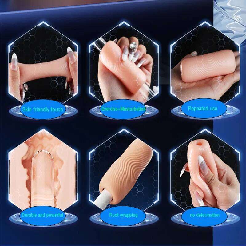 8.5cm Sex for Male Masturbator Soft Stick Manual Aircraft Cup Portable Penis Message Trainer Blowjob Sexy Pussy Adult Toys W260305