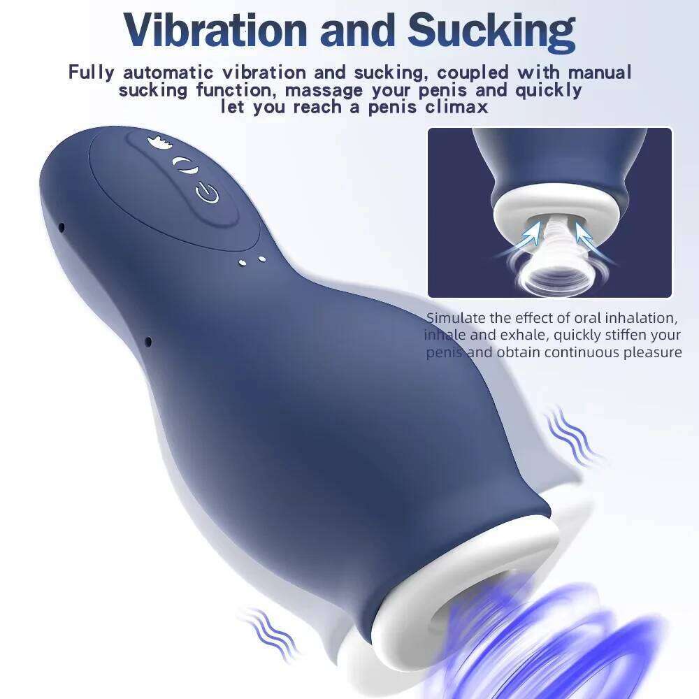 Automatic Sucking Male Masturbators Vacuum Training Cup Blowjob Orgasm Pocket Pussy Penis Glans trainer Adult Product W260305