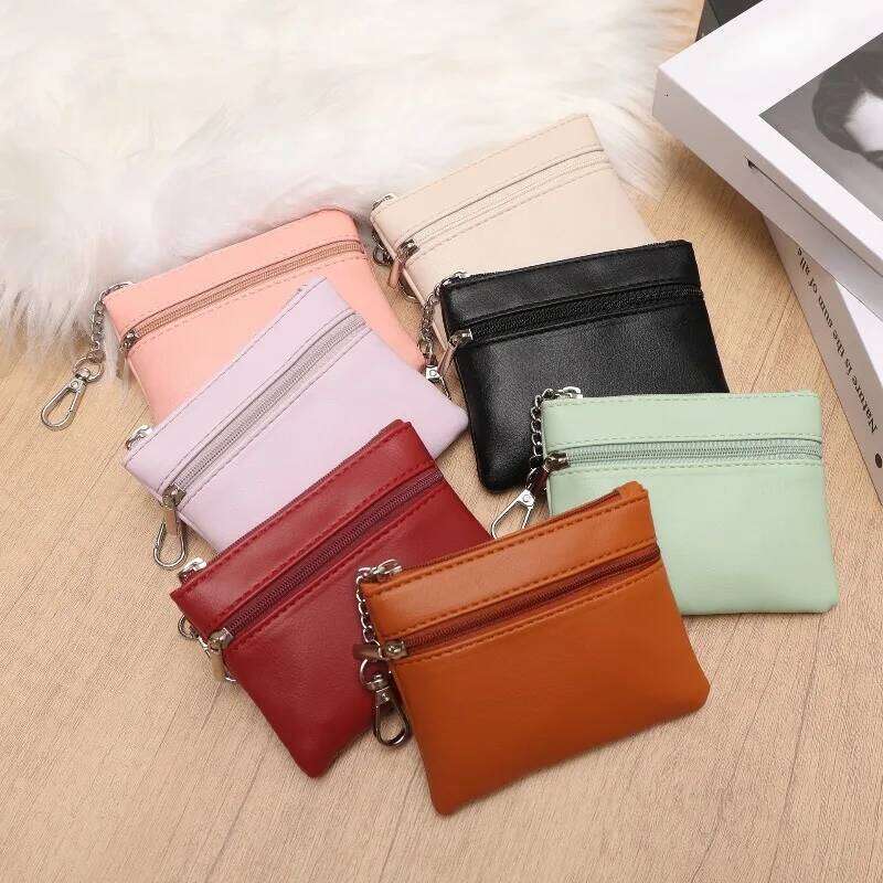Women Coin Purse Men Small Bag Wallet Change Purses Zipper Money Bags Children Mini Wallets Leather Key Holder Case C260304