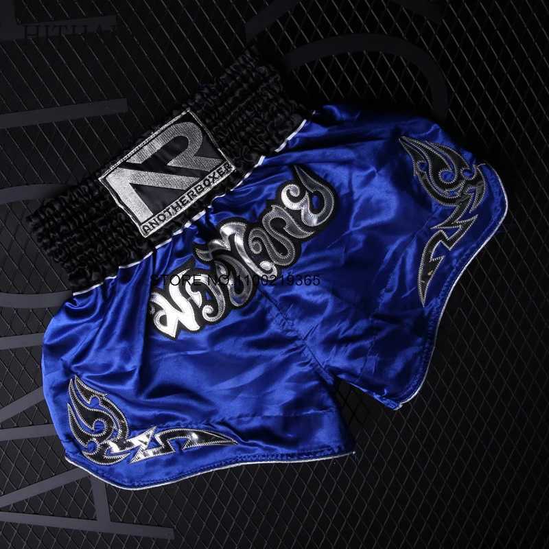 Shorts Muay Thai Satin Polyester Kick Boxing Shorts Mens Womens Kids Gym Sanda Martial Arts MMA Training Clothes BJJ Fight Pants X260306