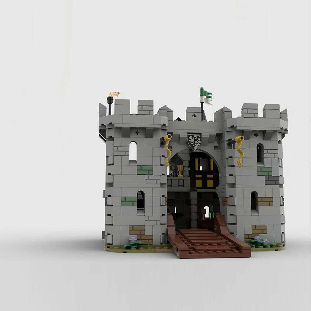 888PCS Falcon's Fortress medieval Castle Black Falcons Model Building Blocks Bricks Children birthday toys Christmas gifts Z260306