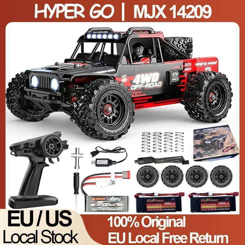 MJX 14209 14210 V3.0 1/14 Car 4WD Hyper Go 75km/h Brushless 2.4G Remote Control Off-road Racing Truck Hobby RC Toy C260305