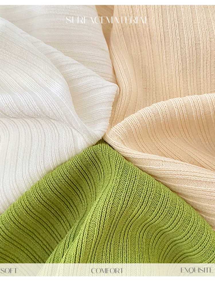 Summer New Women Cardigan Korean Elegant Knitted Long Sleeve Female Casual Sweater Tanks Fashion New Slim Ladies Casual Tops M260306