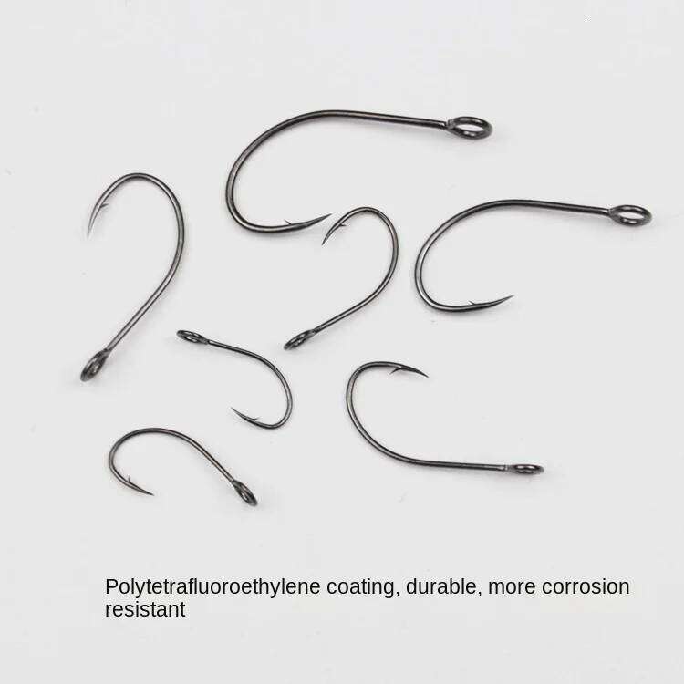50pcs Hook Big Eyed Circle Hooks Barbed Fishhook Pesca Lure Sea Fishing High Quality Goods S260305