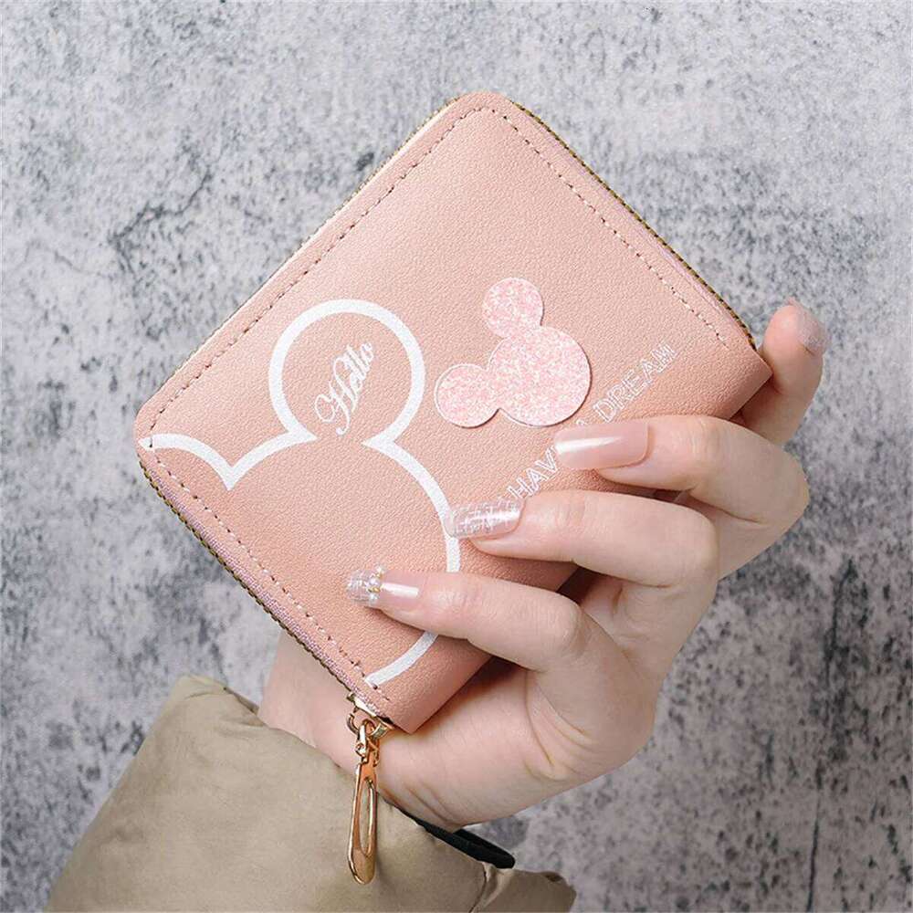 2024 new Japanese and Korean cute cartoon short wallet female mini large-capacity portable student zipper coin purse C260304