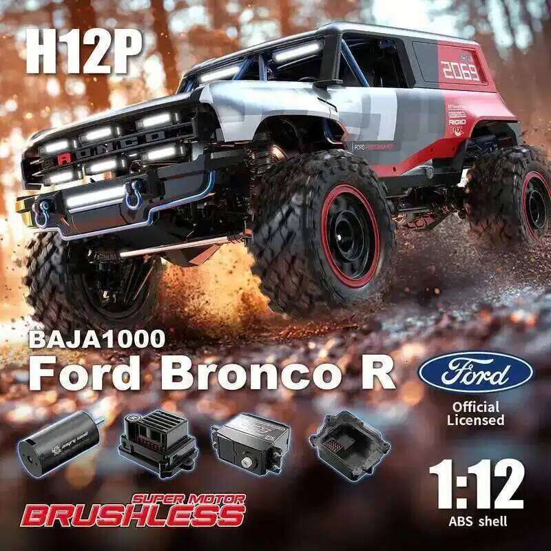 MJX HYPER 1:12 Brushless H12P Baja1000 Remote Control Simulated High-Speed Four-Wheel Drive Climbing Car Off-Road Vehicle. C260305