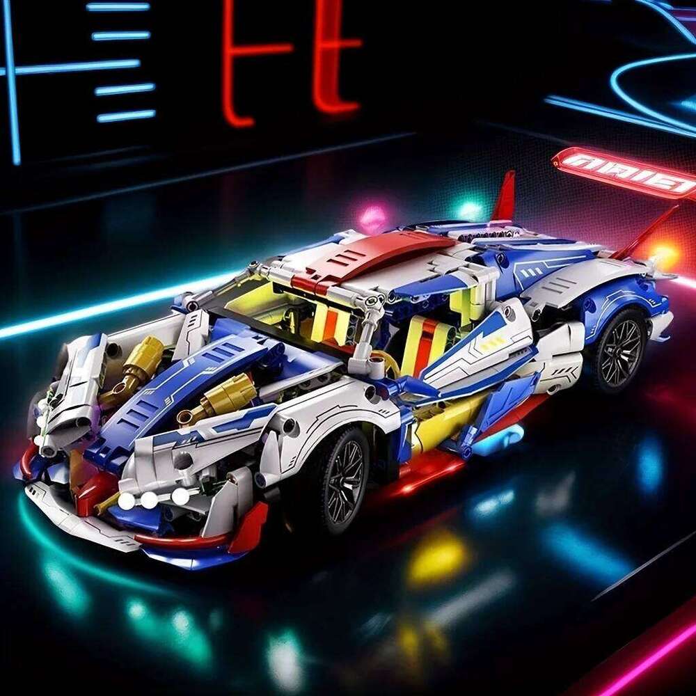 Supercar building block set, helios racing car model, perfect gift for birthday, Christmas, Halloween, New Year party Z260306