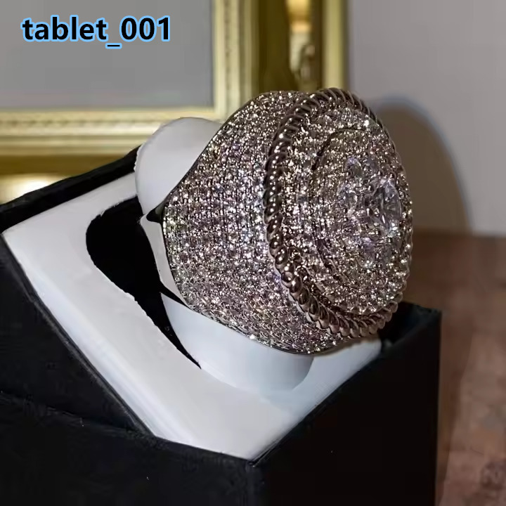 Hip Hop Style Moissanite Diamond Rings With Elegant Design For Every Party Function Gift