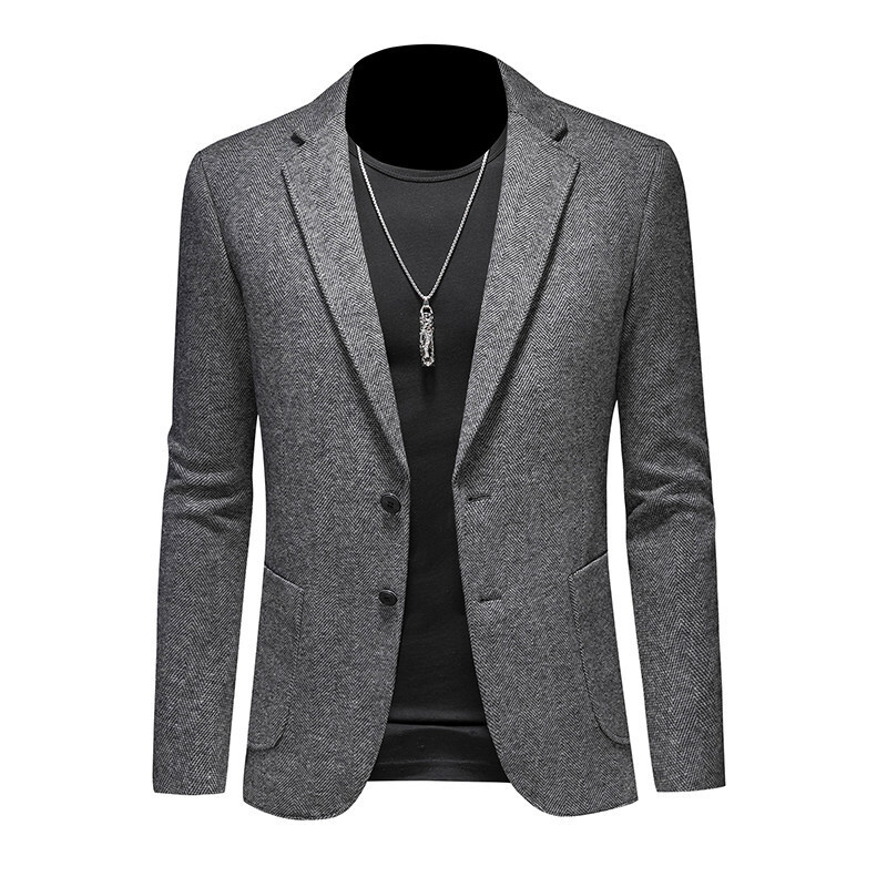 European Collection 2026 Spring and Autumn New Casual Suit Jacket Korean Style Slim Fit Coat Men's Stylish Blazer