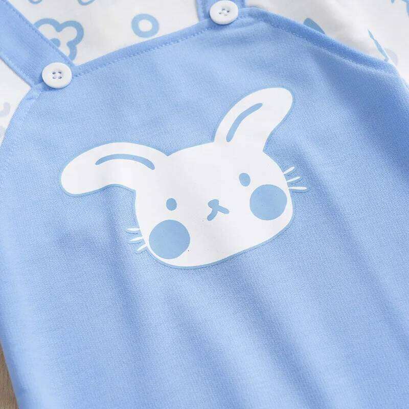Autumn Long Sleeve Toddler Costume Onesie Newborn Baby Boy Girl Rabbit 0-18 Months Round Neck Soft Cartoon Bunny Romper Doodle Z260306