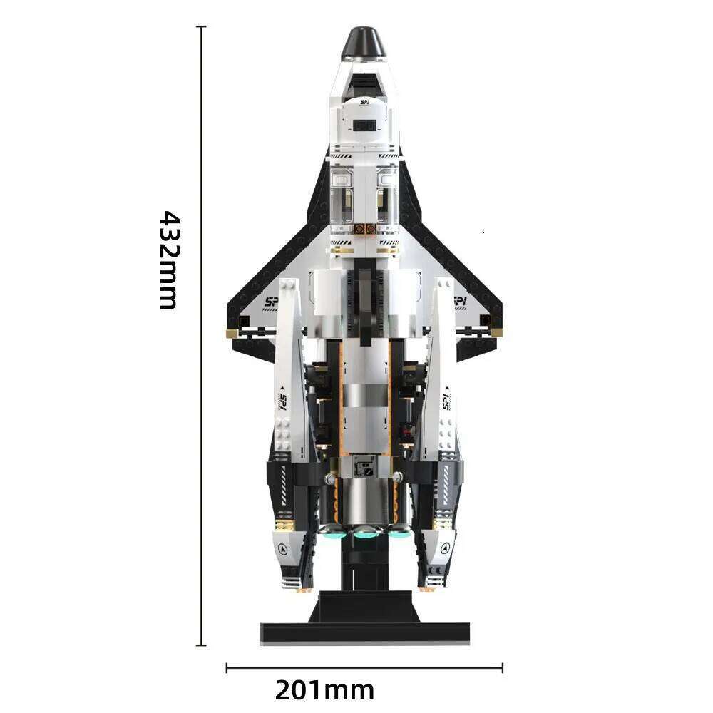 USA Spacecraft Shuttle Rocket Building Blocks Space Plane Universe Science Education Model Bricks Assembly Toy Kid Gift Z260306