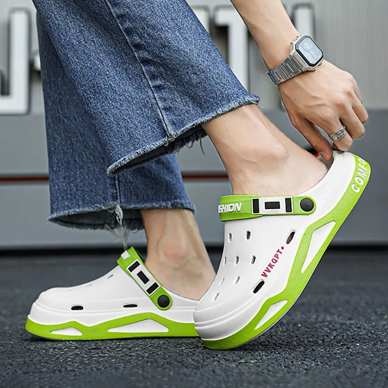 fashion sandals Mens EVA casual comfortable hole garden shoes outdoor mens beach sandals indoor home unisex slippers 260304