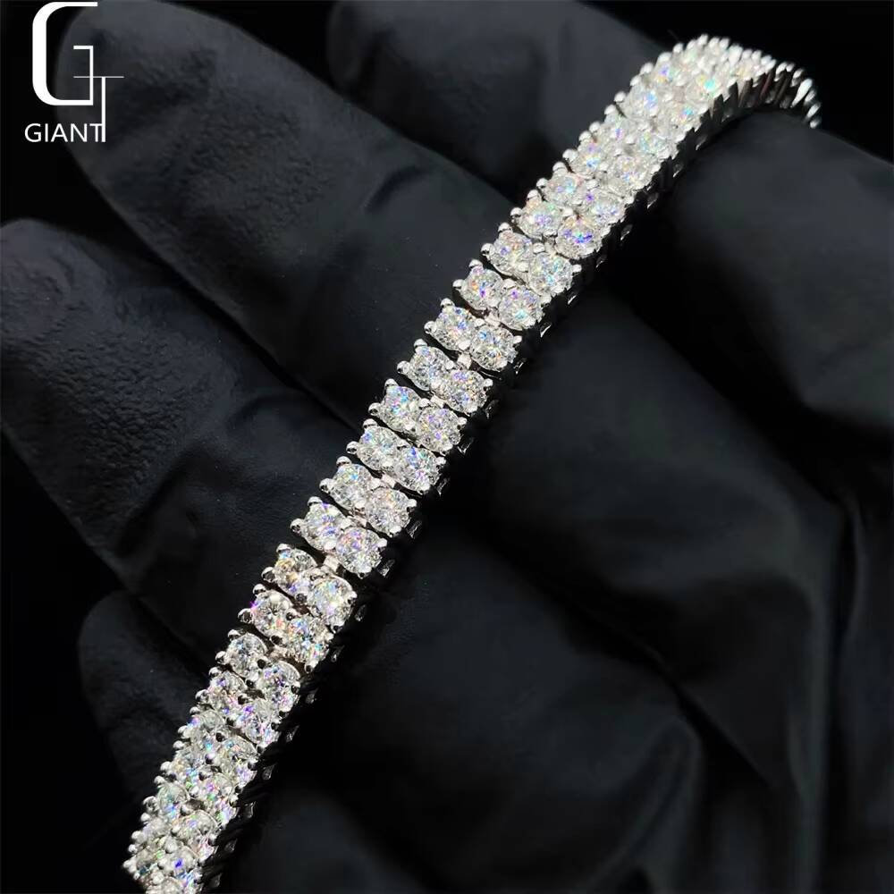 New Design Bracelet Iced Out Hip Hop Jewelry 925 Silver Moissanite Diamond Bracelets Tennis Chain Bracelets Unisex