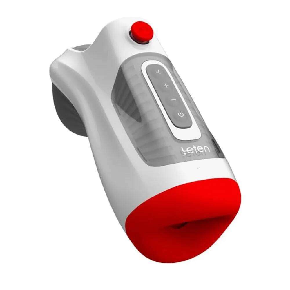 Leten Sucker Sex Toy for Men Air-Controlled Sucking and Tongue Licking Stimulation with One-Click Explosion W260305