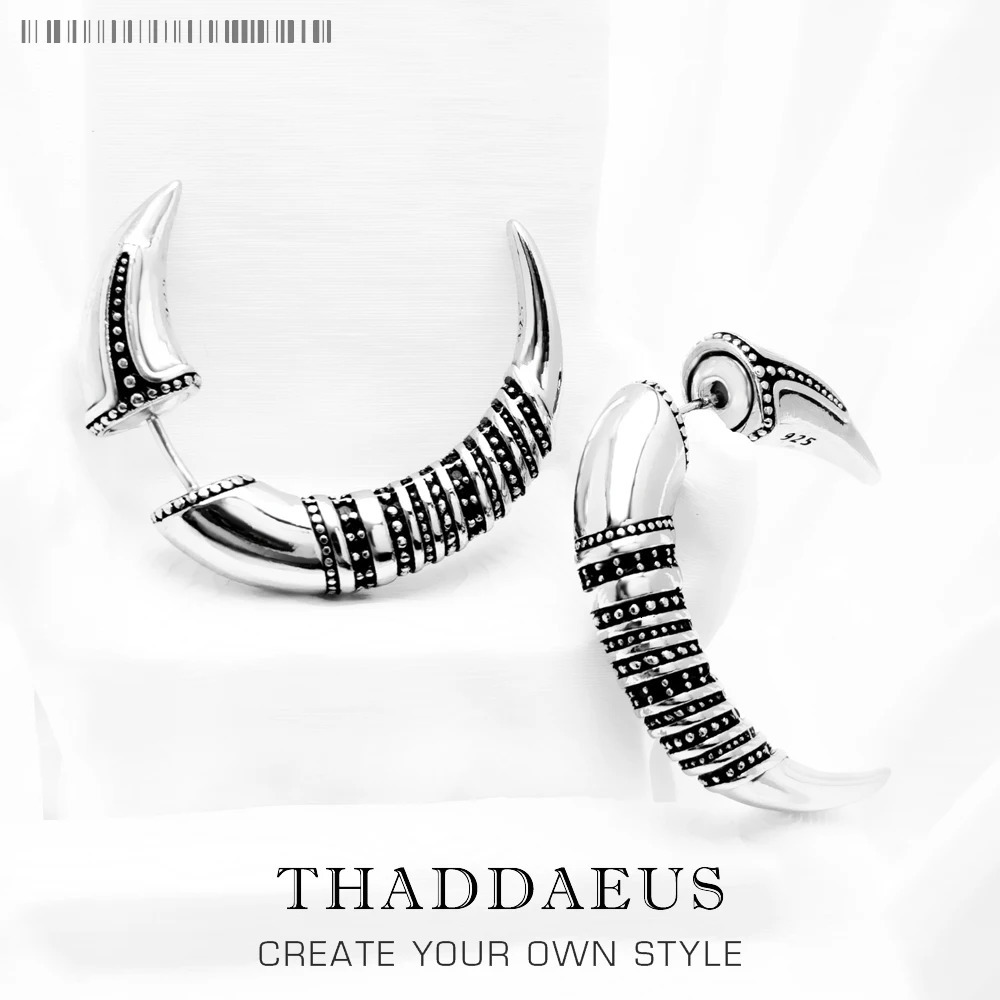 Earring Claw Vintage 925 Sterling Silver Gift For Women High Quality Fine Jewelry 260303