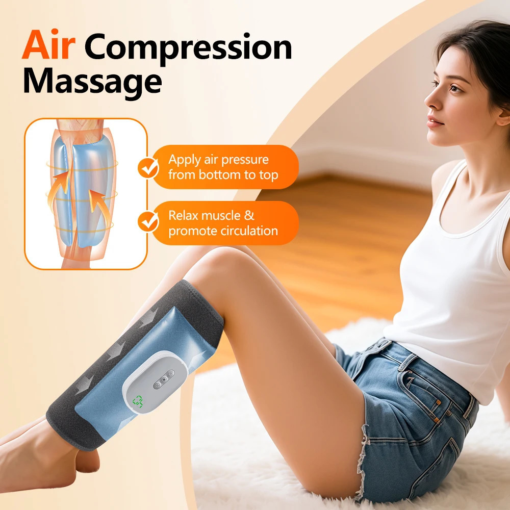 Wireless Air Pressure Calf Massager Electric 4 Mode Airbag Compresstion Leg Massage Foot Calf Muscle Relax Blood Circulation 260304