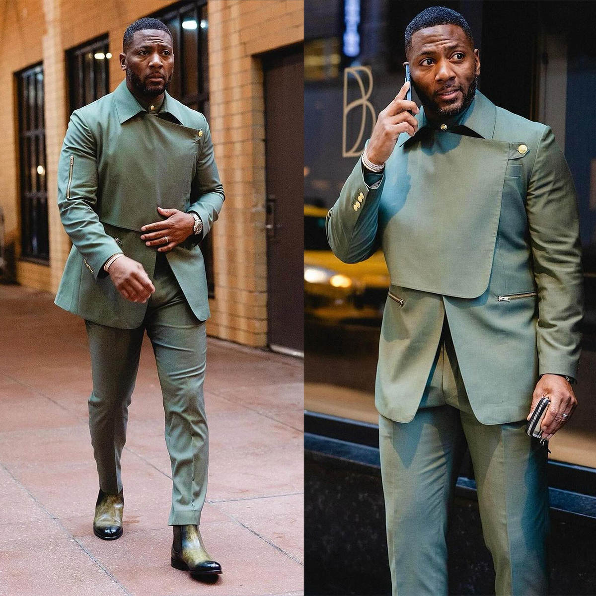 Designer Men Tuxedos 2 Pieces Stand Collar Classic Fit Blazer Prom Party Jacket Pants Groom Wear Formal Working Sets