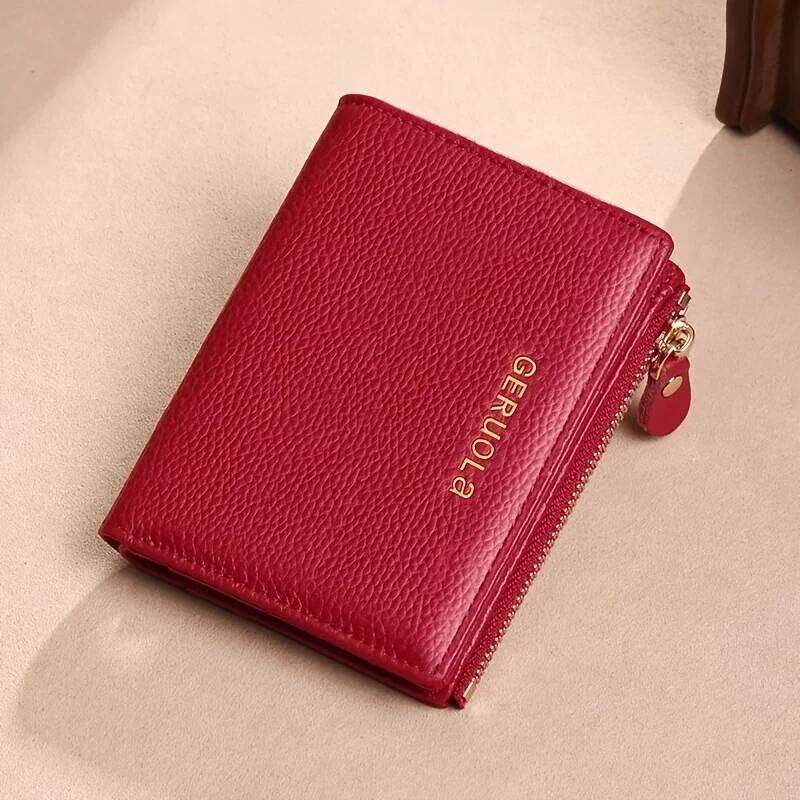 GERUOLA Wo's RFID Blocking Wallet - Slim Lightweight 2-in-1 Zippered Card Holder & Coin Purse, Foldable Compact Design with Mult C260304