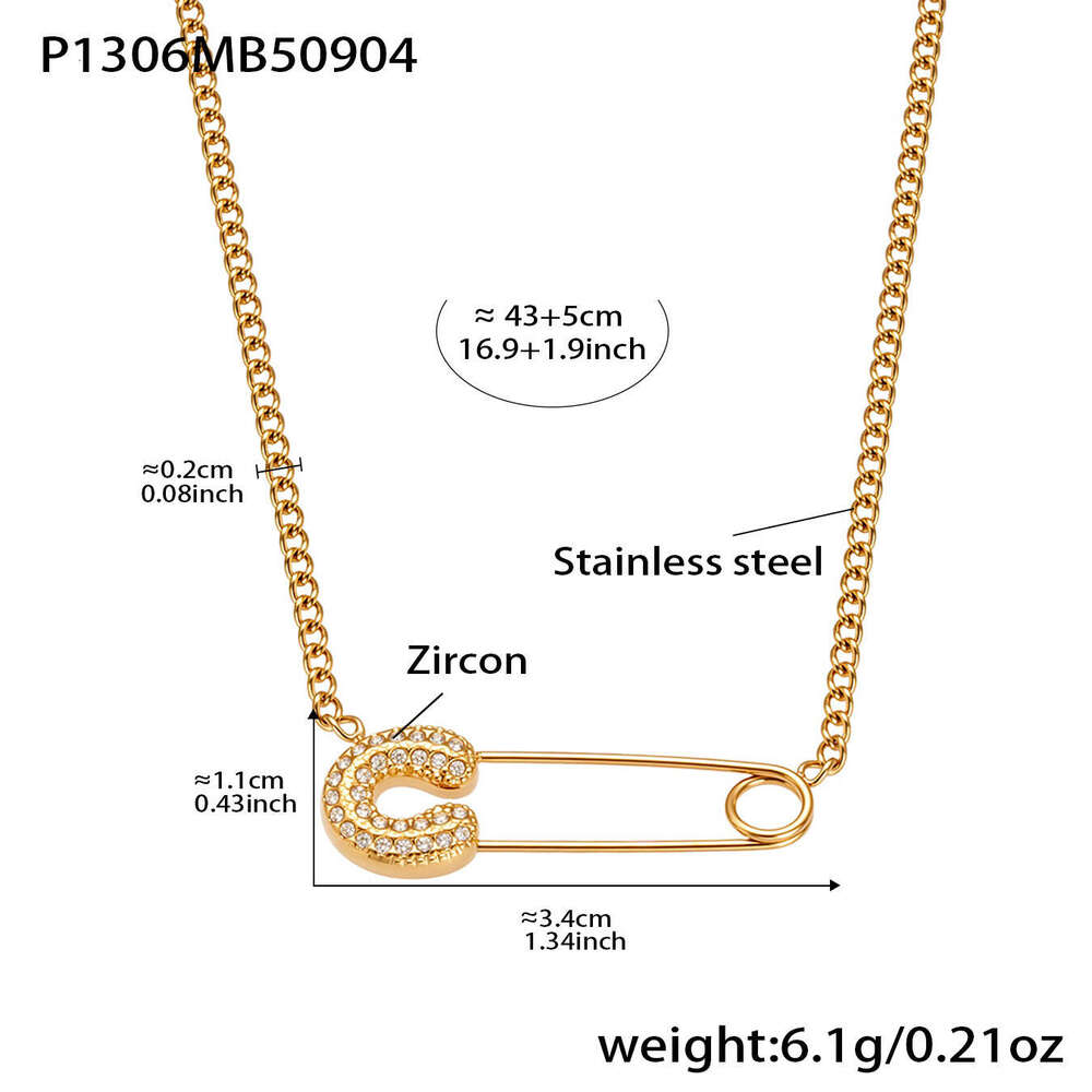 Cube Fashion Versatile Paperclip Necklace Women, Light Luxury Niche Personality Heart Star Pendant Clavicle Chain Accessory for Women