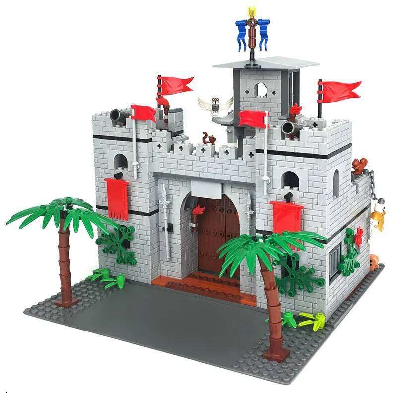 Medieval Cherbourg Modular Buildings toy, Creative Construction Castle Building Blocks Sets Bricks Toys Room Decor Gifts Z260305