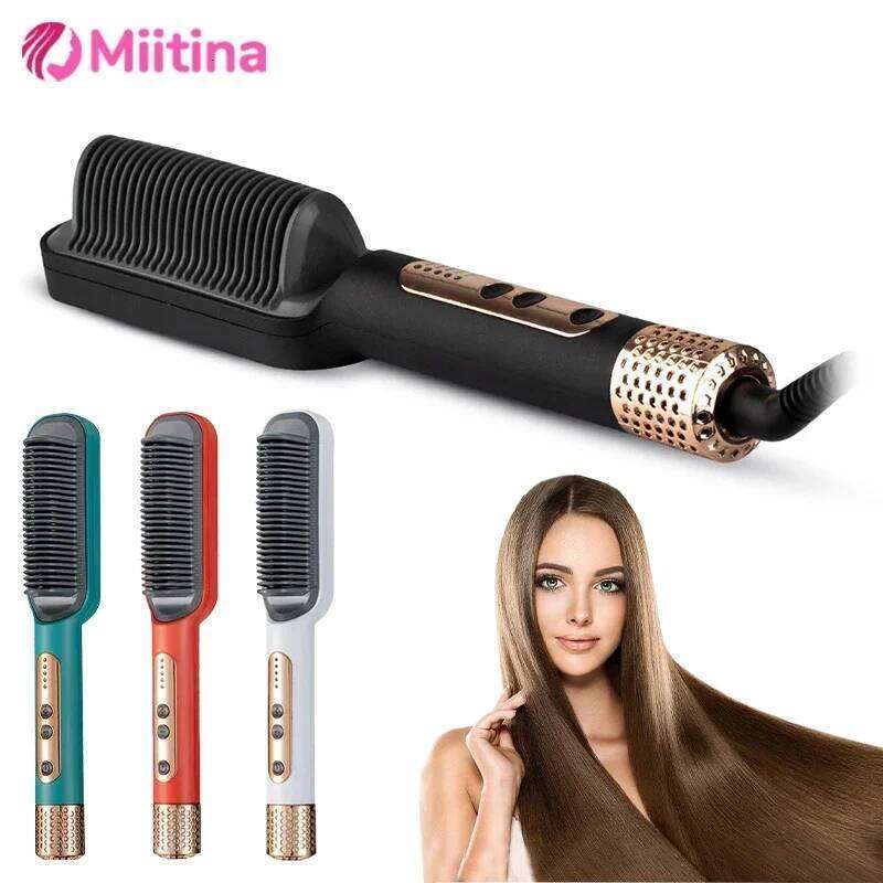 Negative Ion Sale Mini Hair Straightener Hot Comb Customized Hairs Styling No harm to hair Anti scalding 26Y0305