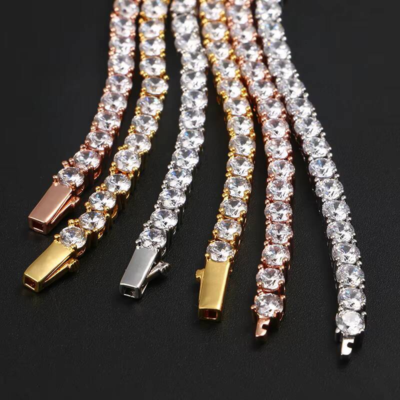 Fashion Jewelry Hip Hop Iced Out Moissanite/Zircon Tennis Bracelet