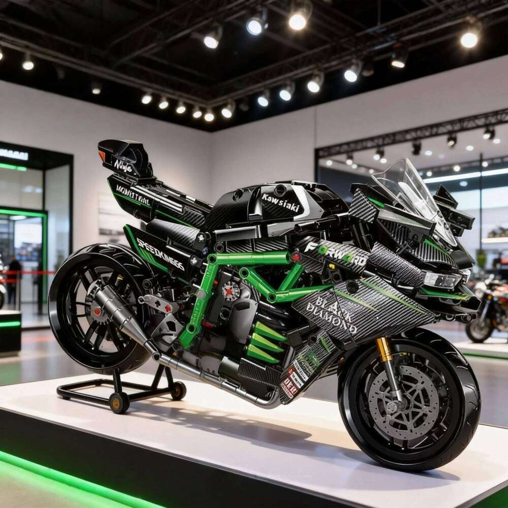 New 1:8 Motorbike Building Blocks Sets MOC Bricks Motorcycle Model Christmas Gifts for Boys Kids Children Z260306