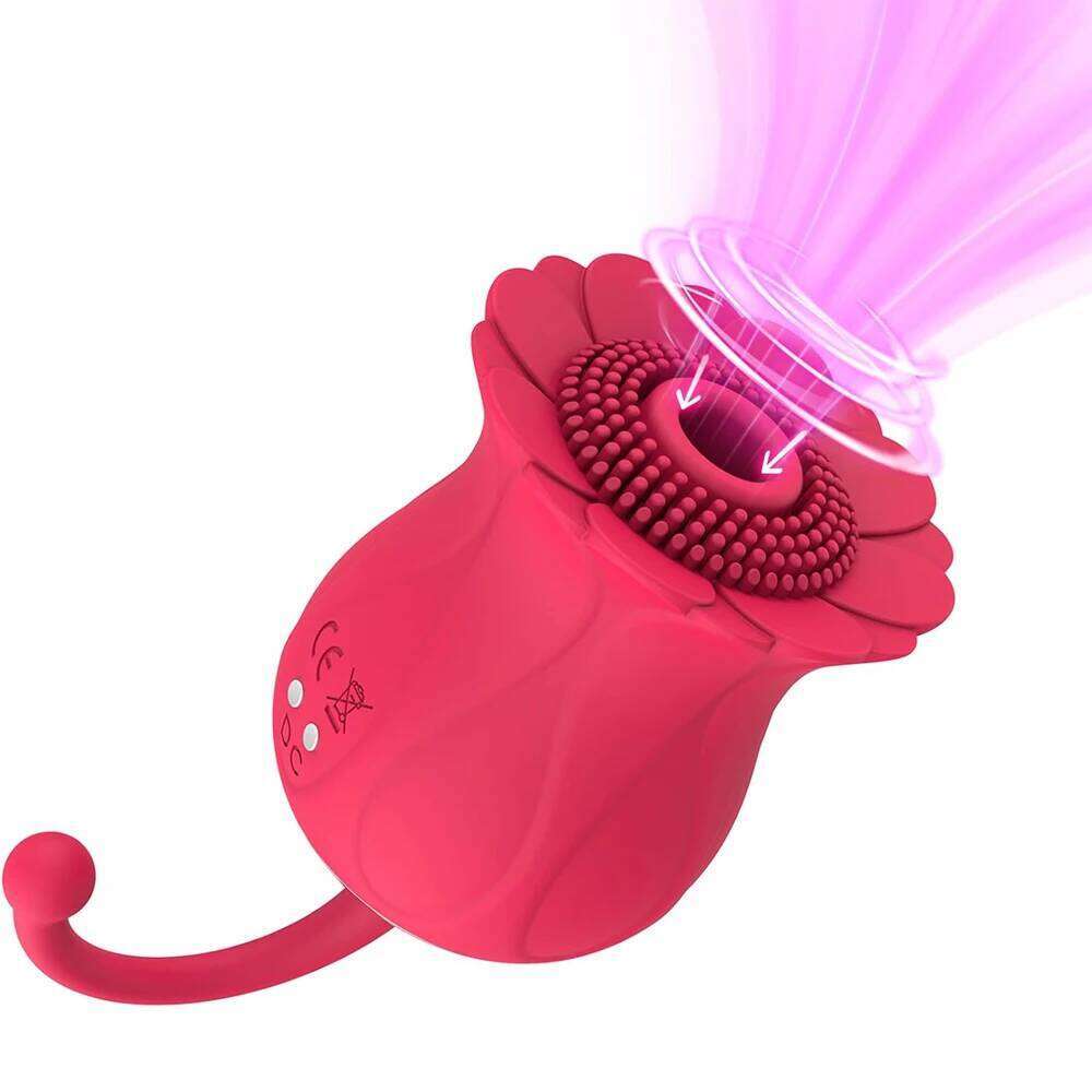 Rose Sucking Vibrator Clit Nipple Sucker Oral Clitoris Stimulation Mastrubator Powerful Sex Toys for Women Intimate Goods W260305