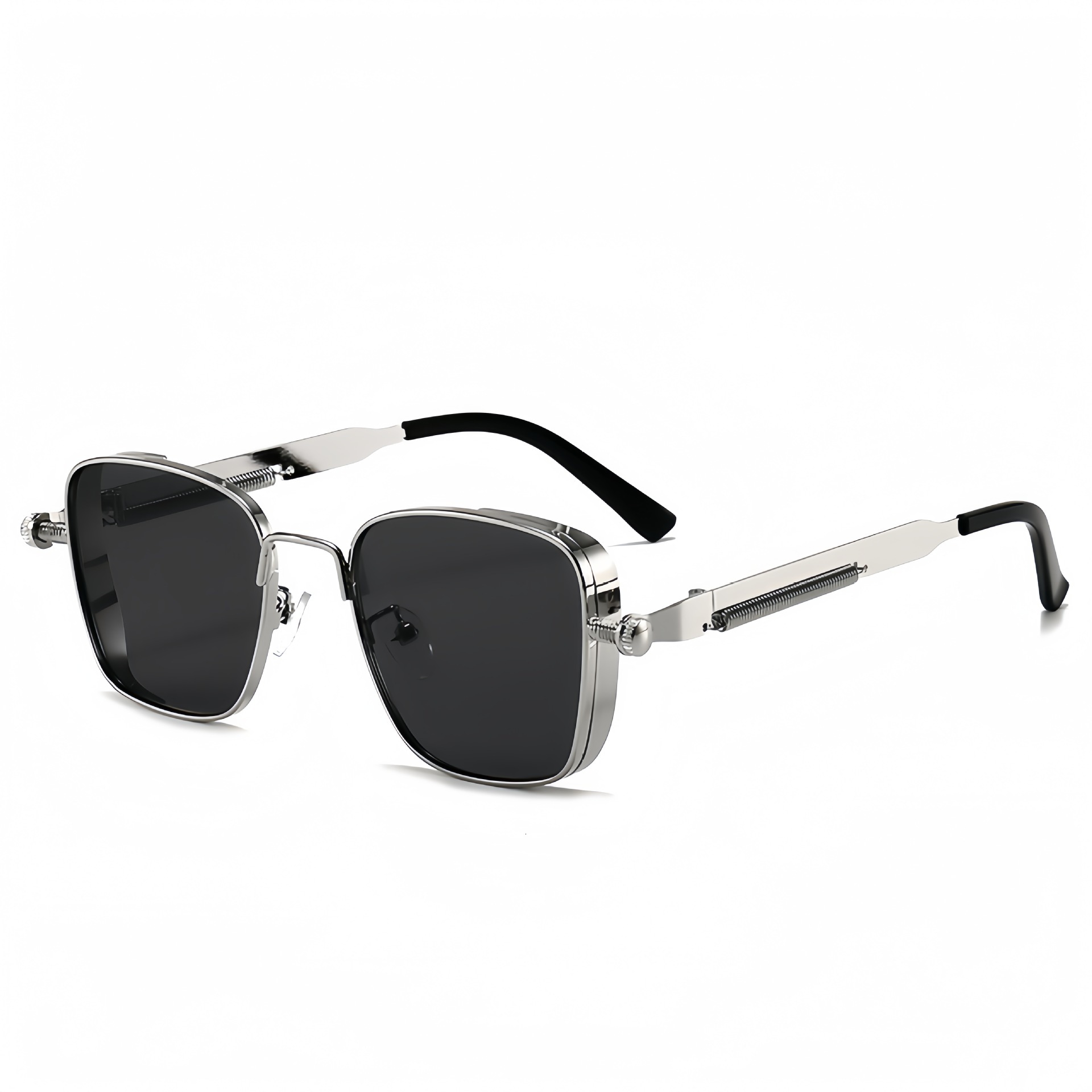 Designer Sunglasses New Square Frame Sunglasses Fashion Retro Steampunk Metal Outdoor Bicycle Sunglasses European And American High End Sunglasses Wit