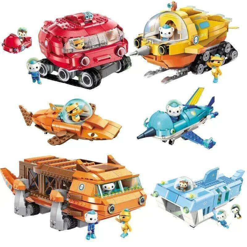Octonauts Building Blocks Octopus Children's Educational Assembly Toy Model Desktop Ornaments Boys and Girls Birthday Gift Z260305