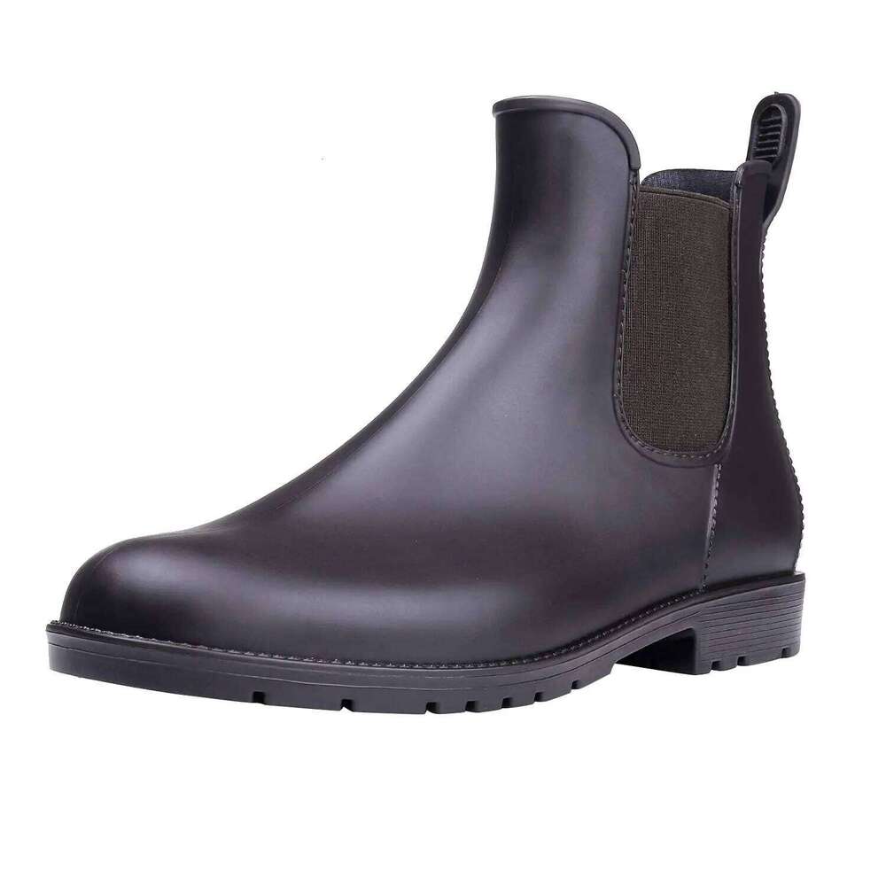 Litfun Women's Shoes Outdoor Anti-slip Waterproof Short Rain Fshion Women Chelsea New House Rubber Ankle Boots