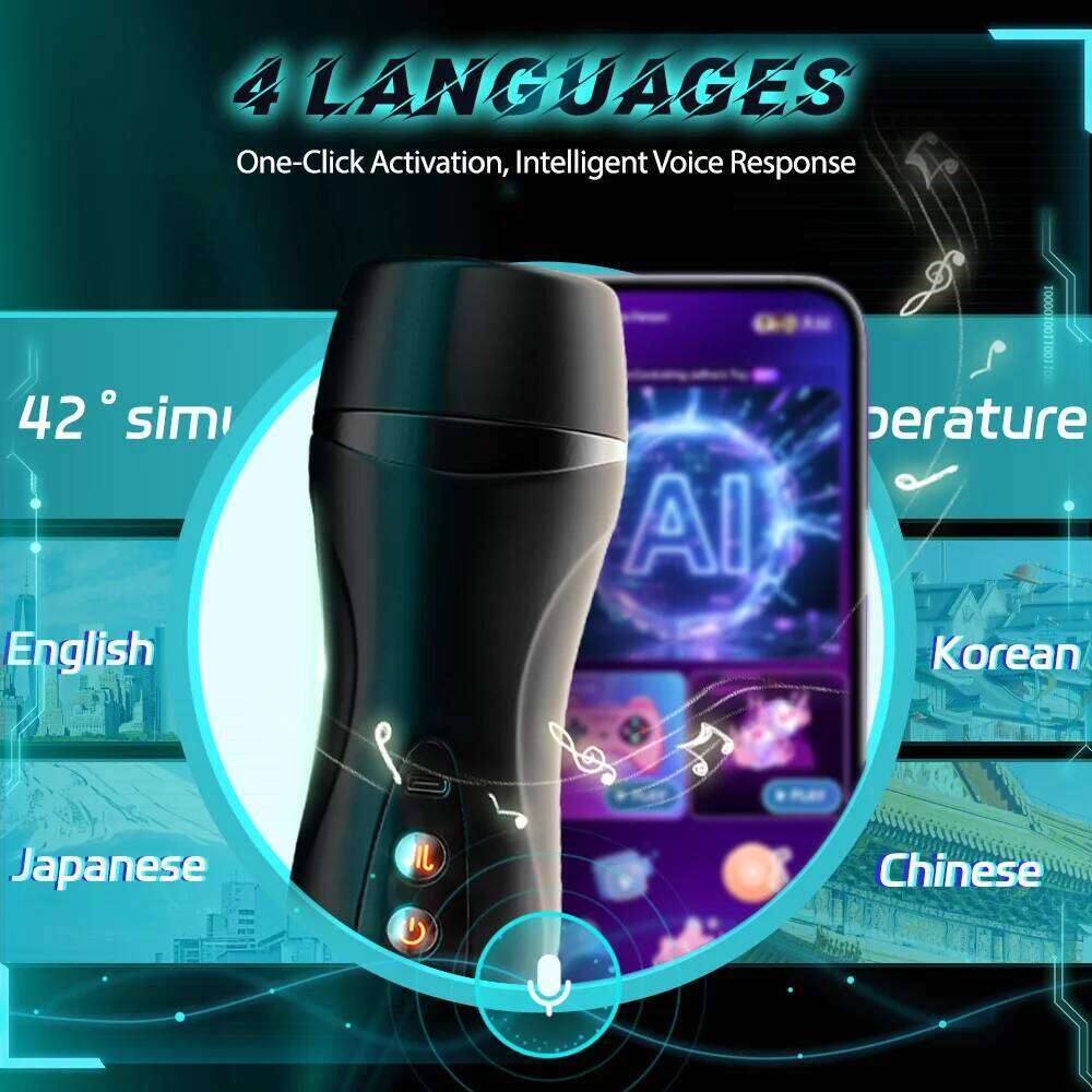 Masturbation Heating Stimulation Vibrator Sexy Voice Free Portable Bracket Suction Cup Pocket Pussy Men's Sex Toy For W260305
