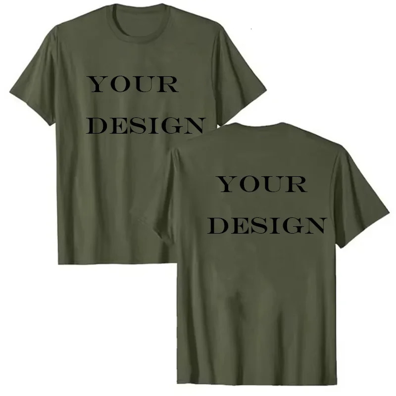 Unisex Cotton Tshirt Customized Printed Fashion T Shirt Harajuku Top DIY Your Like Po or T-shirt Fashion Custom Top 260304