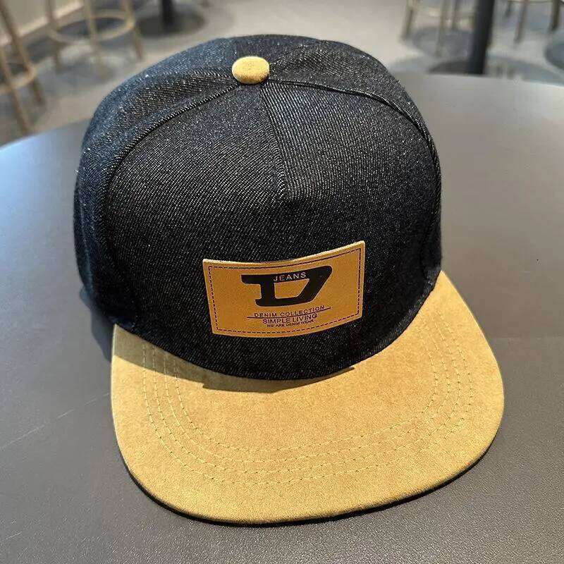 H Hip Hop Baseball Cap Flat Brim Men's and Women's Casual Street Dance Outdoor Couple Visor Hat Y260304