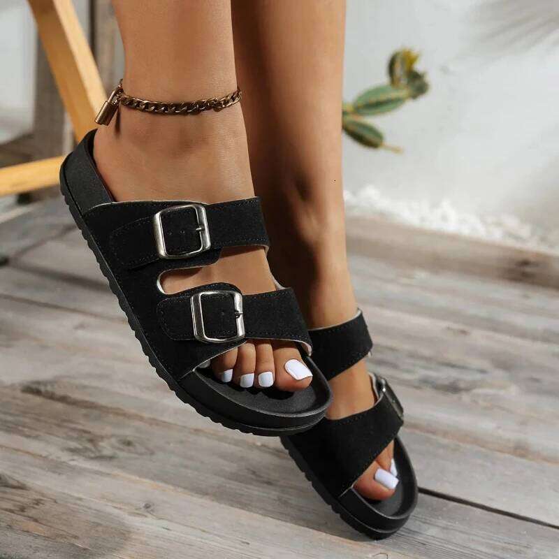 2026 Summer Casual Round-headed Slippers Women Fashionable Home Beach Shoes Couple Trendy Outdoor Sandals