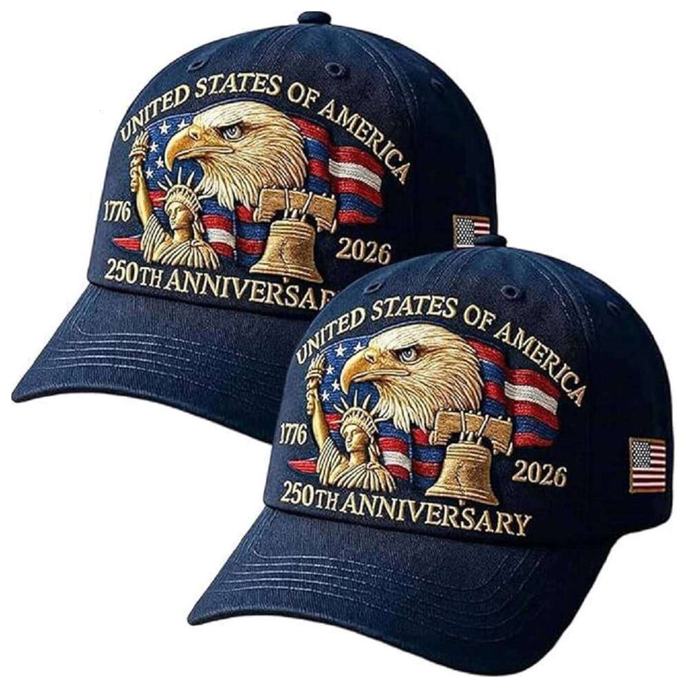 Eagle-United States 250th Anniversary Hat Breathable Bald Eagle Print Baseball Adjustable Retro Patriotic Cap for Women Men Y260304