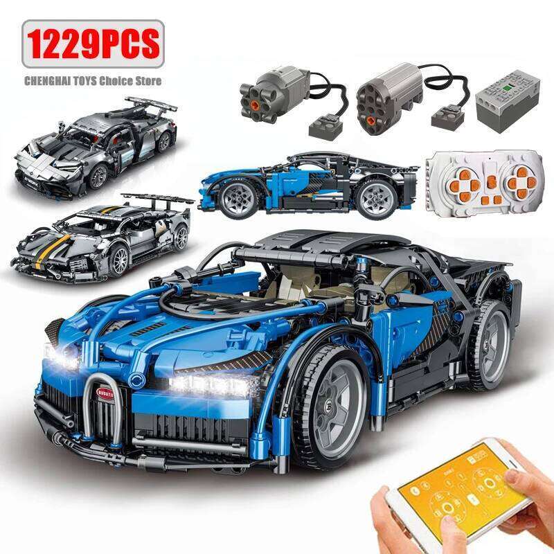 Technical APP Remote Control Moter Power Sport Car Building Blocks Bricks Speed Racing Supercar Sets Toys For Kids Models Gifts Z260306